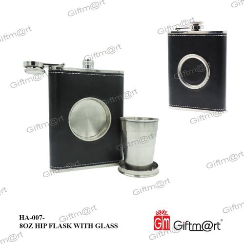 Hip Flask with Wine Glass