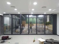 Glass Sliding Folding Partition