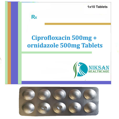 Ciprofloxacin 500Mg Ornidazole 500Mg Tablets General Medicines