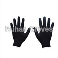 Black Cotton Knitted Gloves