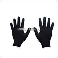फुल फिंगर ब्लैक कॉटन निटेड ग्लव्स