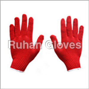 red cotton gloves