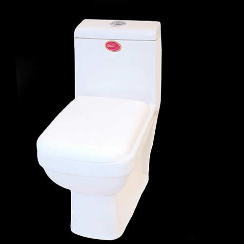 White Square One Piece Toilet