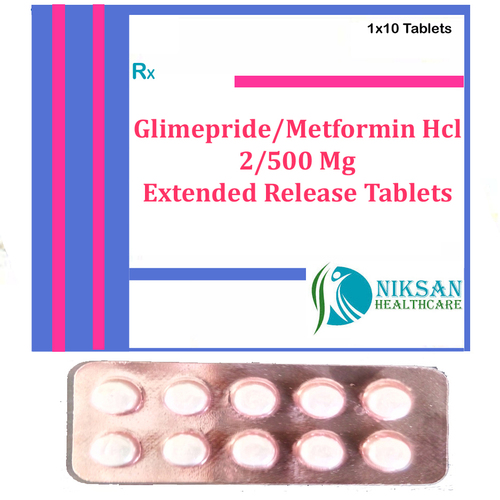 Glimepride 2 Mg Metformin 500 Mg Extended Release Tablets