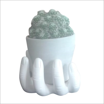 White Porcelain Ceramic Finger Palm Decor