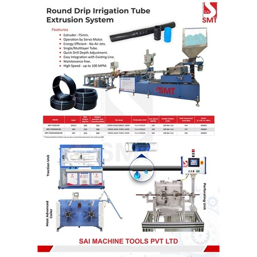 Drip Irrigation Pipe Plant For (Round Dripper Type) - Automatic Grade: Automatic