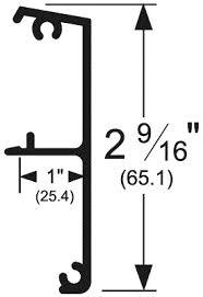Aluminium PVC - PVC Door Window Beading 2 9/16" Height, 1" Width, Black | Easy Installation, Durable, Smooth Operation