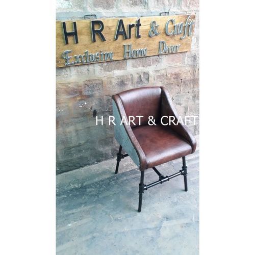 Modern Metal & Leather Dining Chair Modern Metal & Leather Dining Chair