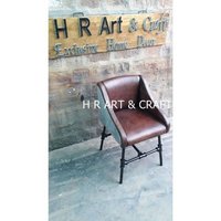 Modern Metal & Leather Dining Chair No Assembly Required