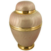 Pearl White Brass Cremation Urns
