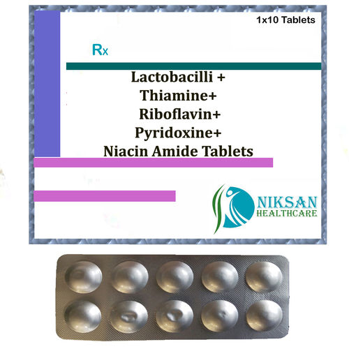 Lactobacilli Thiamine Riboflavin Pyridoxine Niacin Tablets General Medicines