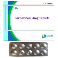 Lornoxicam 4 Mg Tablets - Dosage 4 Mg, 10 Units | Pain Relief For Acute Mild To Moderate Conditions, Suitable For Aged Persons And Women