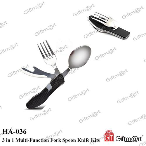3 IN 1 Multi-Function Fork Spoon Knife Kits