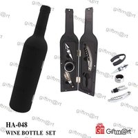 Black Wine Bottle Set