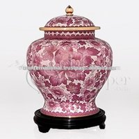 Pink Cloisonne Cremation Urns