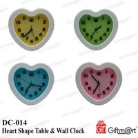 Heart Shape Clock - Plastic Material, Clear White Digits | Loud Melody Alarm, Easy-to-Read Analog Design, Simple Quartz Movement