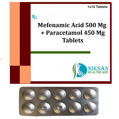 Mefenamic Acid 500 Mg Paracetamol 450 Mg Tablets General Medicines