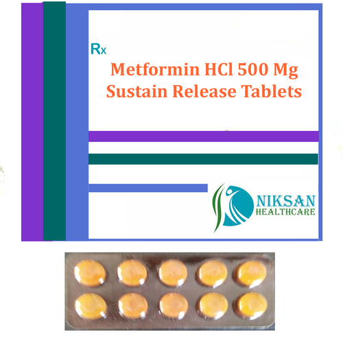 Metformin Hcl - 500 Mg Sustain Release Tablets | Effective Diabetes Management, Easy-to-use, Recommended For Aged And Women