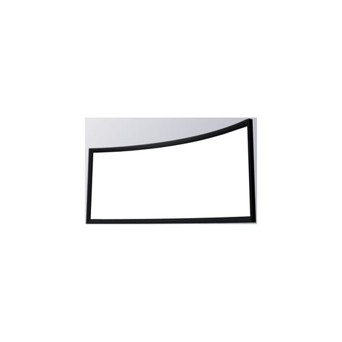 C-Lite Ultra Short Throw Black Diamond Curved Fixed Frame Screen - Aluminum Conductor, Square Shape, 84 Inch 16:9 | White PVC Jacket, 1 Year Warranty