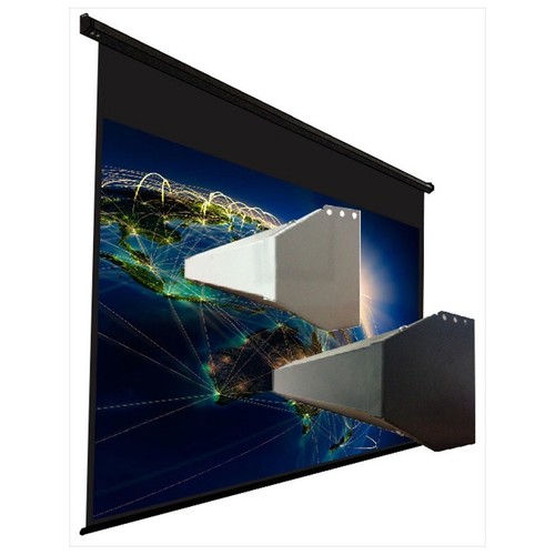 C-Lite Ultra Wide Motorized Projection Screen - Aluminum Frame, 250-Inch Size, Blue PVC Jacket | 4:3 Aspect Ratio, 1 Year Warranty