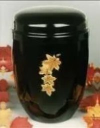 White Cremation Urns with Gold Rose