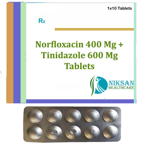 Norfloxacin 400 Mg Tinidazole 600 Mg Tablets General Medicines