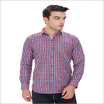 Availavle In Multicolour Mens Small Check Formal Shirt