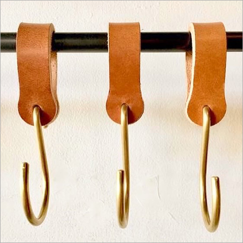 Brown & Abaliable In Multicolour Leather Hook Hanger