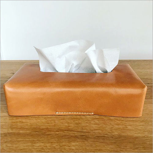 leather tissue box