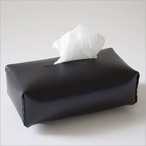 tissue box leather