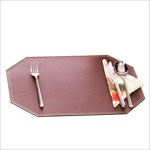 Abaliable In Multicolour Pure Leather Placemat