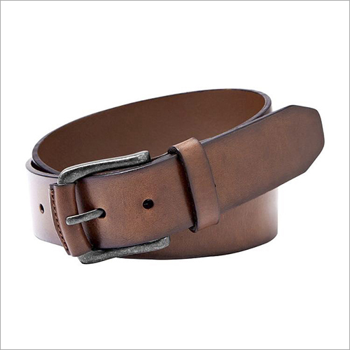 Single Pin Brown Leather Belt