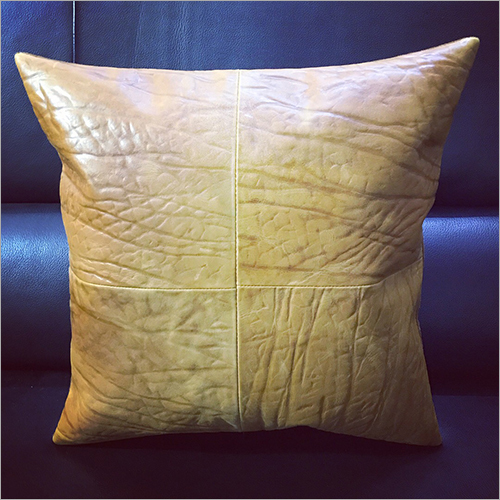 Abaliable In Multicolour Genuine Leather Cushion Cover