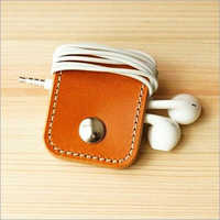 Genuine Leather Earphone Holder - High Strength Leather, Brown & Multicolor Options, Securely Wraps Wires To Prevent Tangles And Protect Earbuds