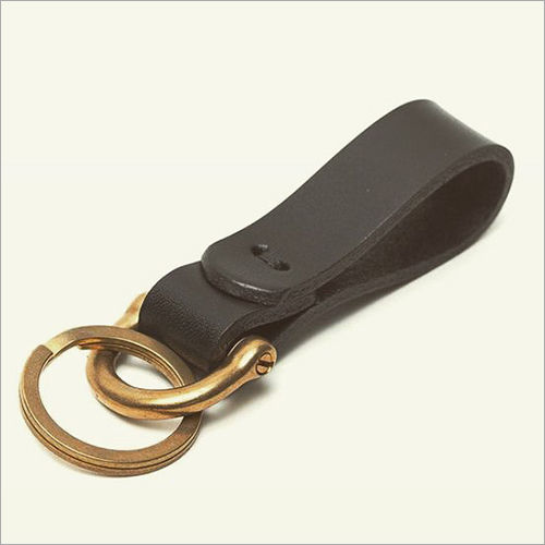 Abaliable In Multicolour Black Leather Keyring