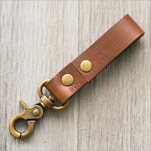Brown Leather Loop Keyring