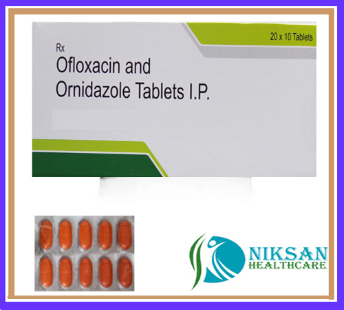 Ofloxacin 200 Mg Ornidazole 300 Mg Tablets