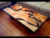 Resin clear table top