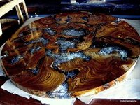 TABLE TOP WOODEN  CLEAR RESIN