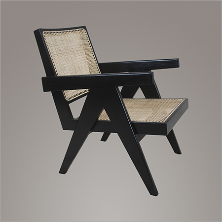 Pierre Jeanneret Teakwood Easy Chair in Ebony Finish