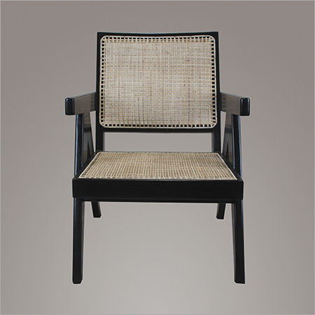 Pierre Jeanneret Teakwood Easy Chair in Ebony Finish