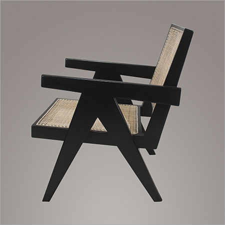 Pierre Jeanneret Teakwood Easy Chair in Ebony Finish