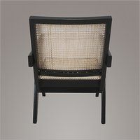 Pierre Jeanneret Teakwood Easy Chair in Ebony Finish