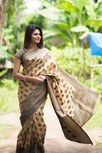 Woven Tussar Silk Sarees