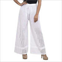 Different Color Available Ladies Chikan Palazzo