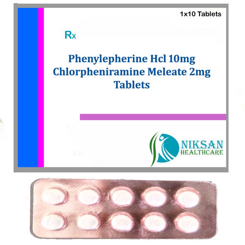 Phenylepherine Hcl Chlorpheniramine Meleate Tablets General Medicines