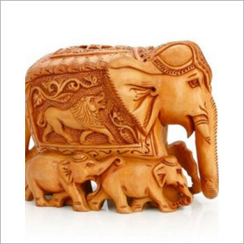 Smooth Handmade Wooden Carved Elephant