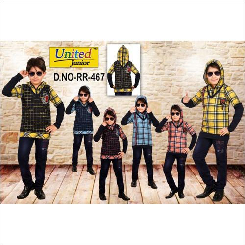 Available In Multicolour Boys Hooded Dress
