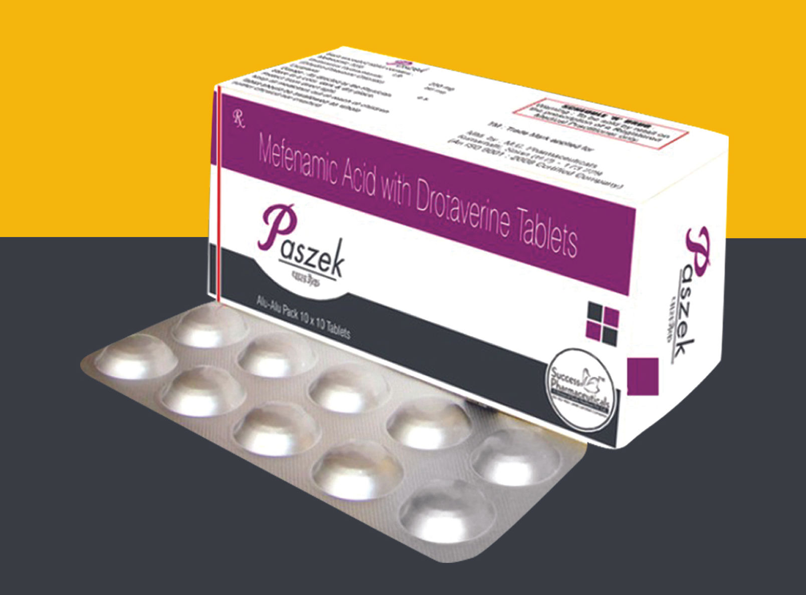 Drotaverine 80mg and Aceclofenac 100mg Tablets