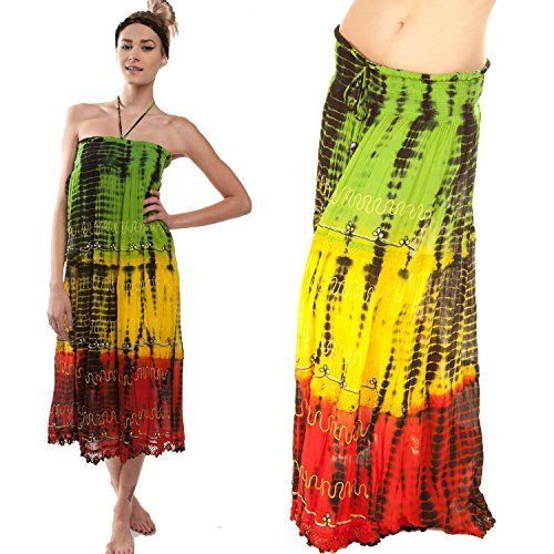 Rasta Tie Dye Pareos Dress